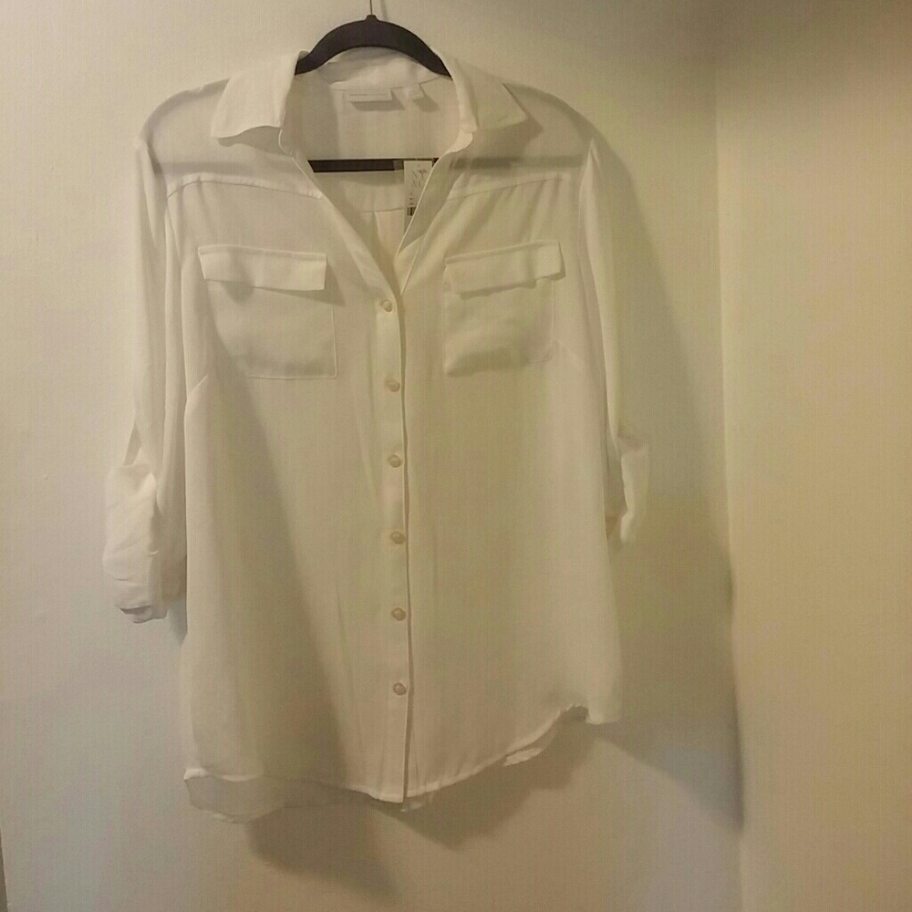 **Marked Down** New York & Company White Blouse